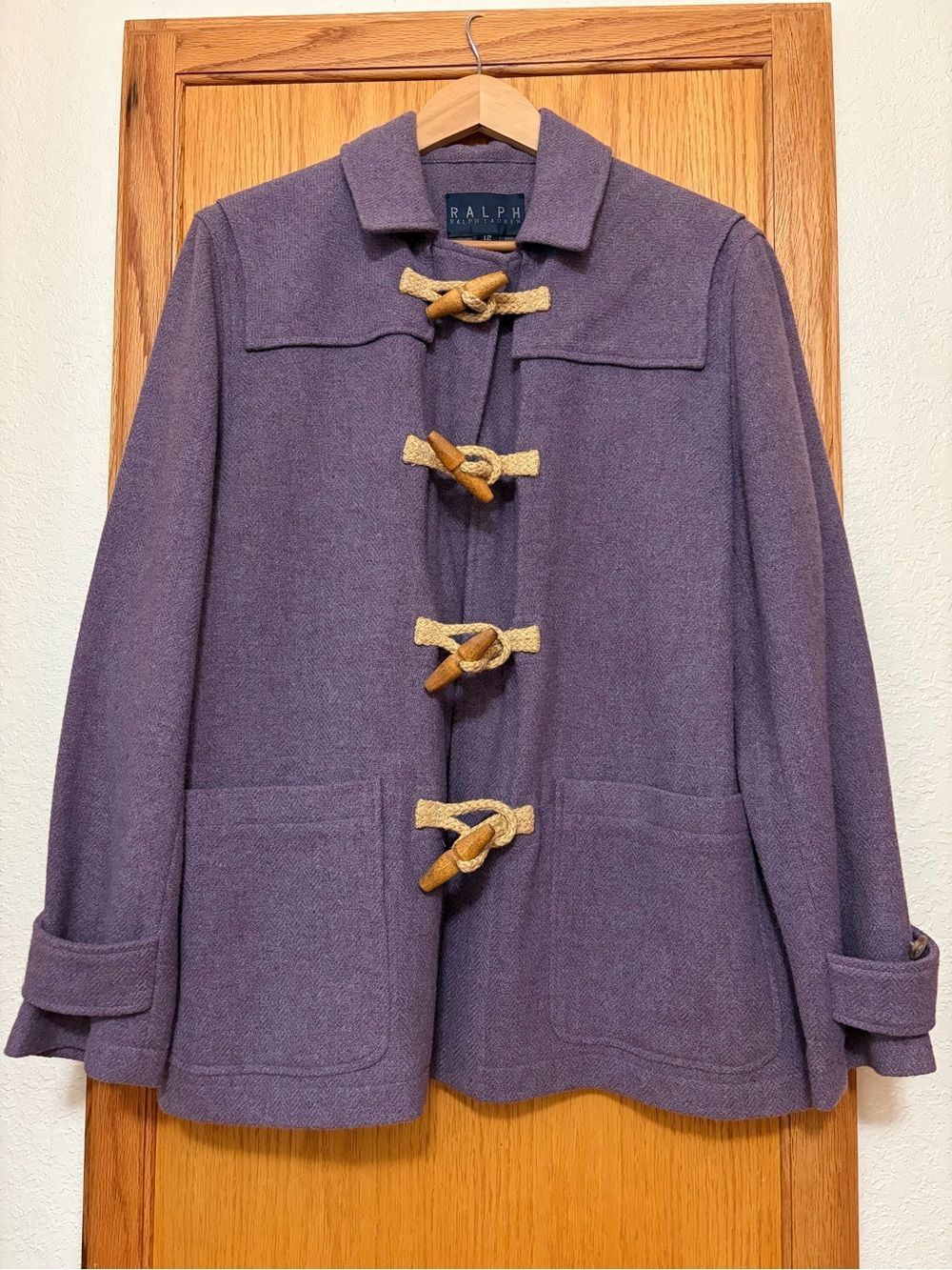 Vintage Ralph Lauren Wool Duffel Toggle Coat Made in USA